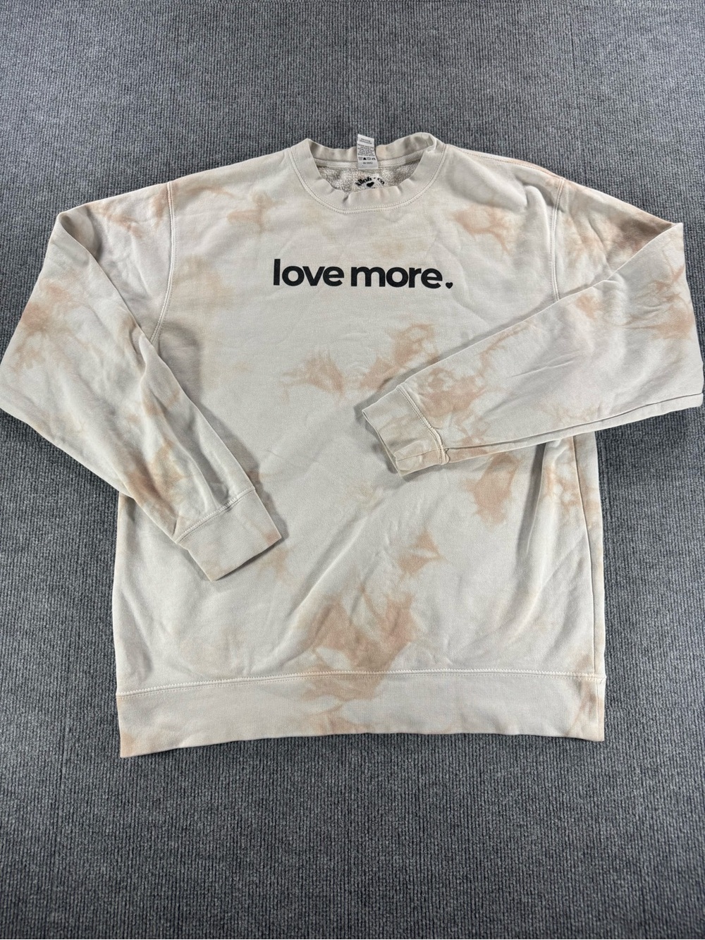 Kloh + Co Love More Pigment Dyed Sweatshirt Soft Girl Mindful Aesthetic L Cozy